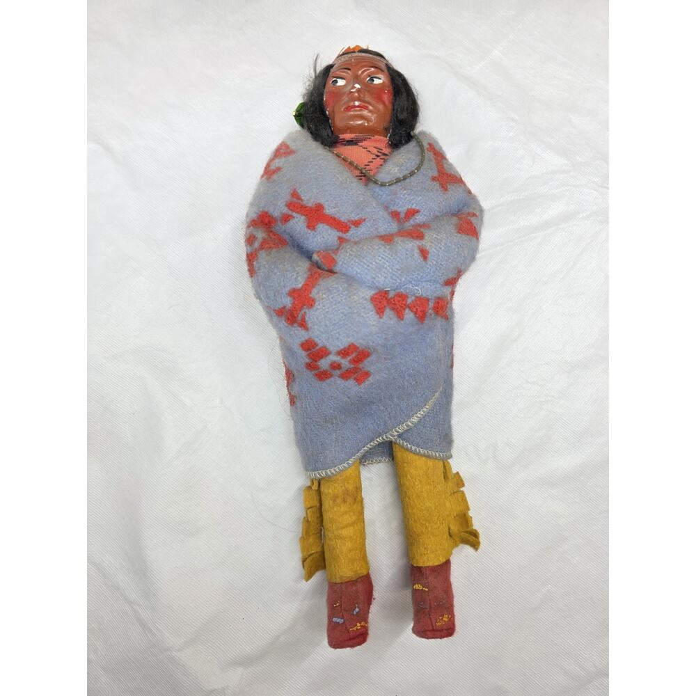 Skookum Native American Indian Doll 11" 1940s